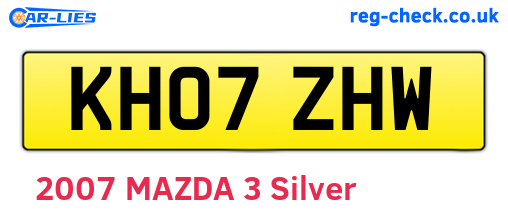 KH07ZHW are the vehicle registration plates.