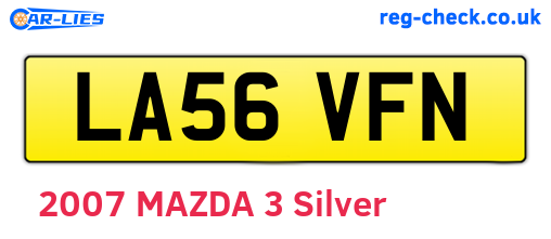 LA56VFN are the vehicle registration plates.