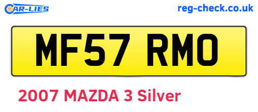 MF57RMO are the vehicle registration plates.
