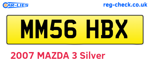 MM56HBX are the vehicle registration plates.