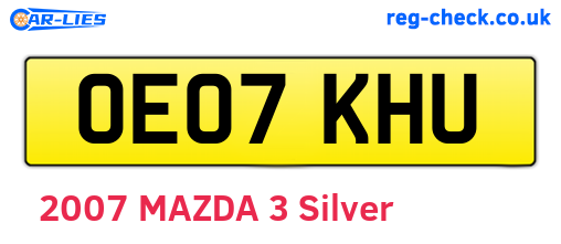 OE07KHU are the vehicle registration plates.