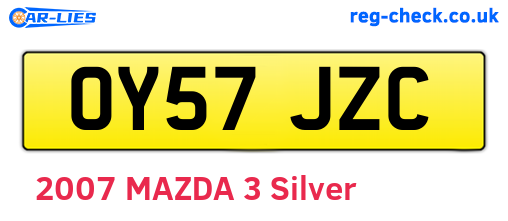 OY57JZC are the vehicle registration plates.