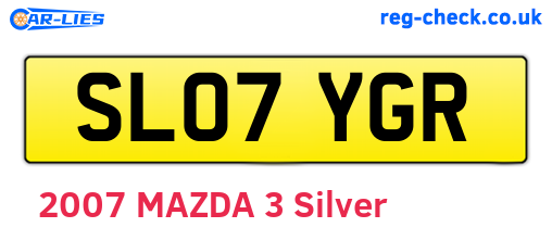 SL07YGR are the vehicle registration plates.
