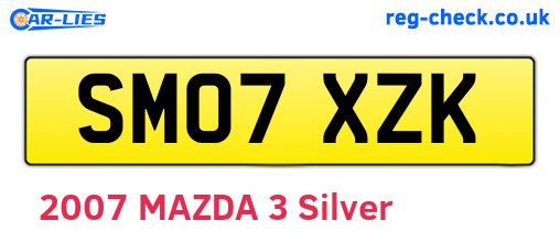 SM07XZK are the vehicle registration plates.