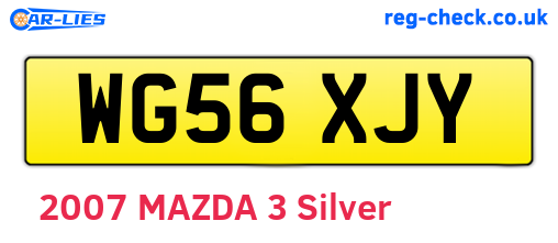 WG56XJY are the vehicle registration plates.