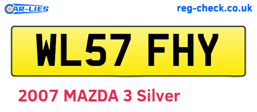 WL57FHY are the vehicle registration plates.
