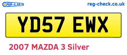 YD57EWX are the vehicle registration plates.