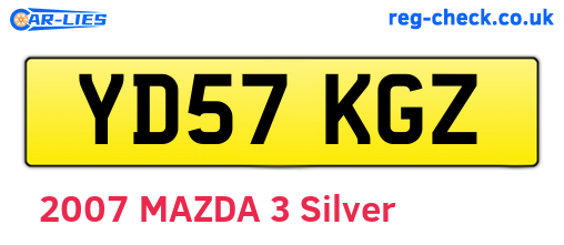 YD57KGZ are the vehicle registration plates.