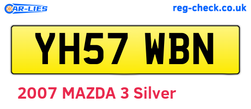 YH57WBN are the vehicle registration plates.