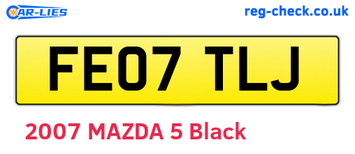 FE07TLJ are the vehicle registration plates.