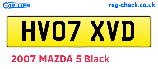 HV07XVD are the vehicle registration plates.