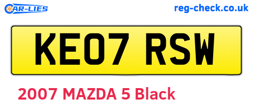 KE07RSW are the vehicle registration plates.