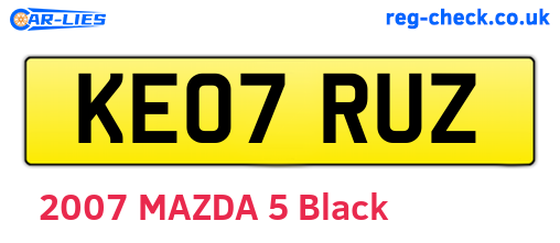 KE07RUZ are the vehicle registration plates.