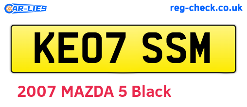 KE07SSM are the vehicle registration plates.