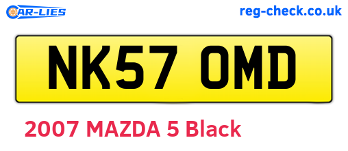 NK57OMD are the vehicle registration plates.