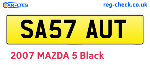 SA57AUT are the vehicle registration plates.