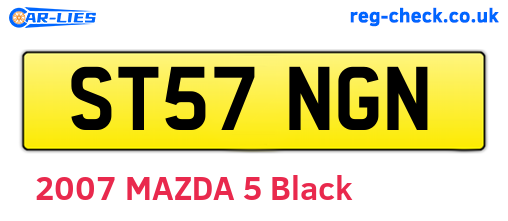ST57NGN are the vehicle registration plates.