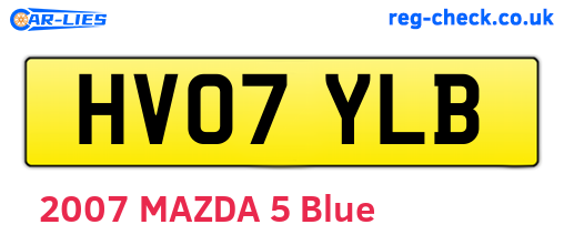 HV07YLB are the vehicle registration plates.