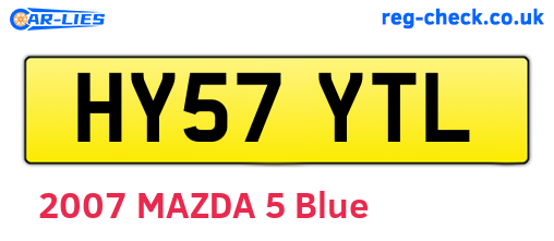 HY57YTL are the vehicle registration plates.