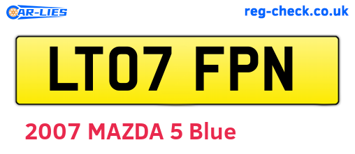 LT07FPN are the vehicle registration plates.