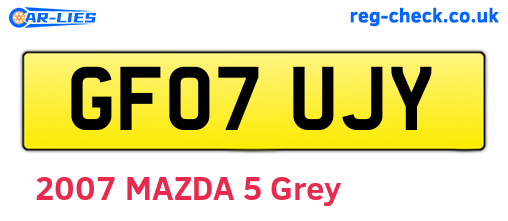 GF07UJY are the vehicle registration plates.