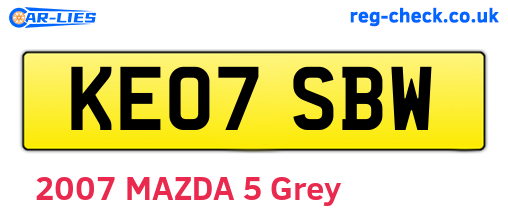 KE07SBW are the vehicle registration plates.