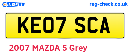 KE07SCA are the vehicle registration plates.