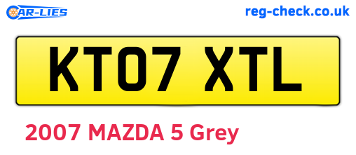 KT07XTL are the vehicle registration plates.