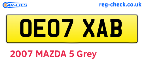 OE07XAB are the vehicle registration plates.