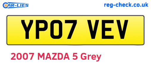 YP07VEV are the vehicle registration plates.