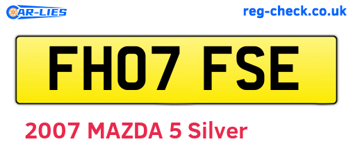 FH07FSE are the vehicle registration plates.