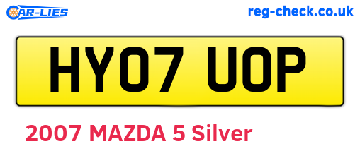 HY07UOP are the vehicle registration plates.