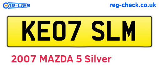 KE07SLM are the vehicle registration plates.