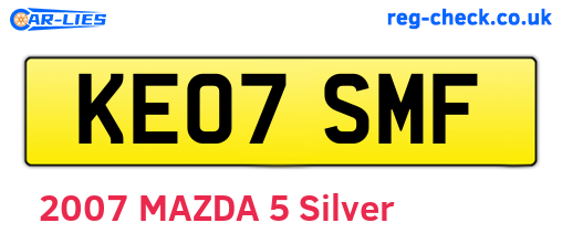 KE07SMF are the vehicle registration plates.