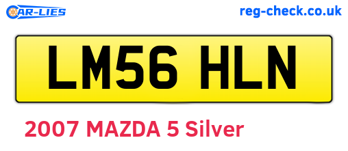 LM56HLN are the vehicle registration plates.