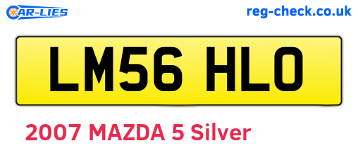 LM56HLO are the vehicle registration plates.