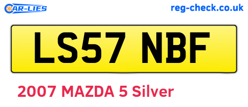 LS57NBF are the vehicle registration plates.