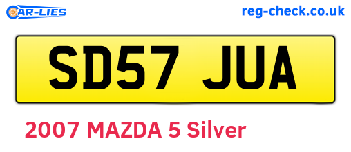 SD57JUA are the vehicle registration plates.