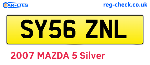 SY56ZNL are the vehicle registration plates.
