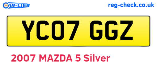 YC07GGZ are the vehicle registration plates.