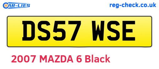 DS57WSE are the vehicle registration plates.