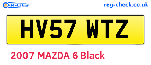HV57WTZ are the vehicle registration plates.