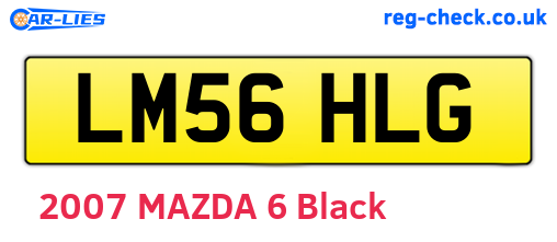 LM56HLG are the vehicle registration plates.