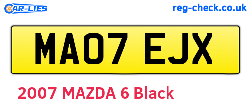 MA07EJX are the vehicle registration plates.