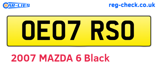 OE07RSO are the vehicle registration plates.