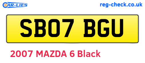 SB07BGU are the vehicle registration plates.