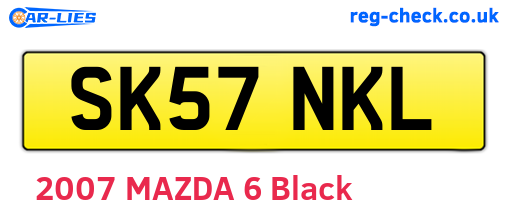 SK57NKL are the vehicle registration plates.