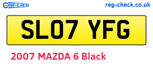 SL07YFG are the vehicle registration plates.