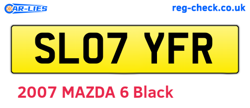 SL07YFR are the vehicle registration plates.