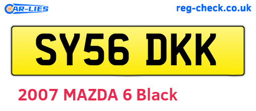 SY56DKK are the vehicle registration plates.